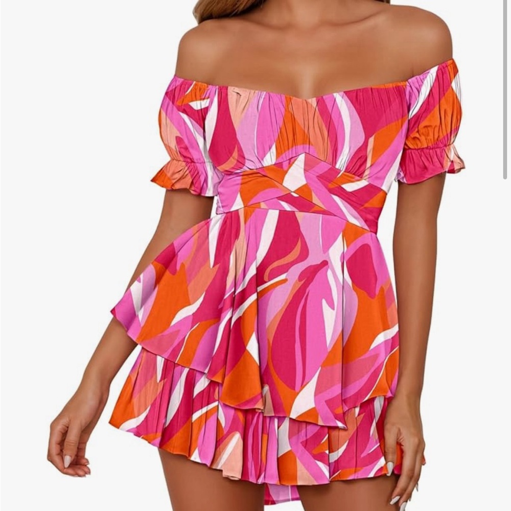 Vibrant Off-Shoulder Dress